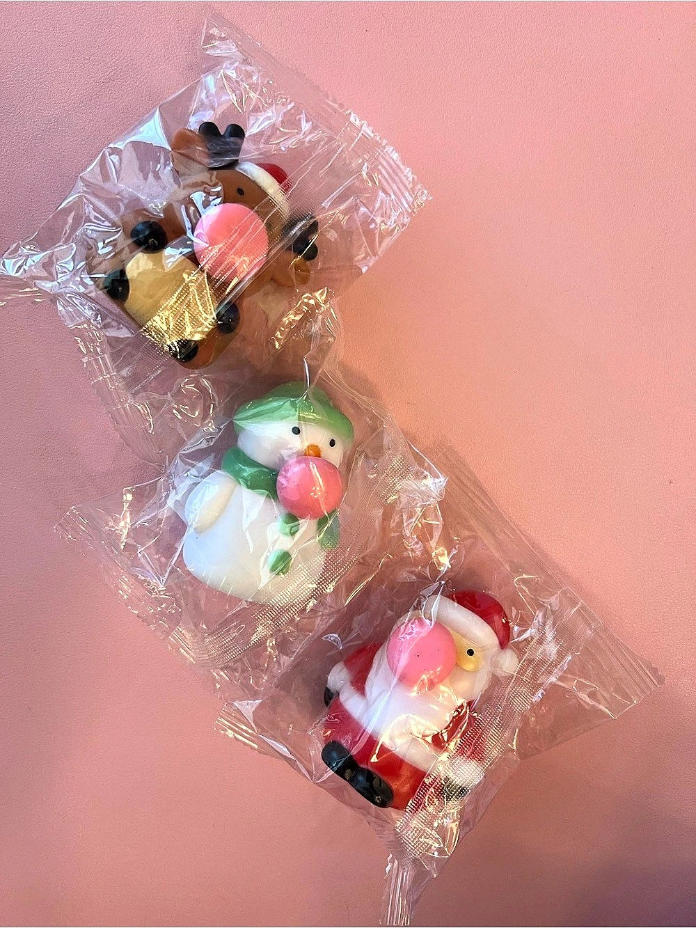 Set of 3 Blowing Bubble Christmas Squishy